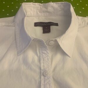 GLORIA VANDERBILT LS Casual Elegance White Blouse